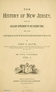 Cover of: The history of New Jersey by John O. Raum, John O. Raum