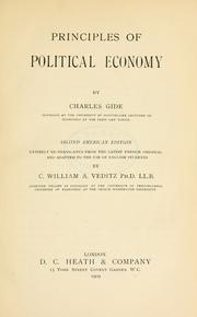 Cover of: Principles of political economy. by Charles Gide