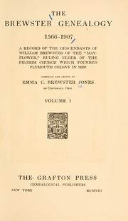 Cover of: The Brewster genealogy, 1566-1907