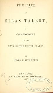 Cover of: The life of Silas Talbot by Henry T. Tuckerman