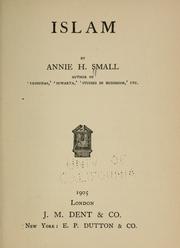 Cover of: Islam by Annie H. Small