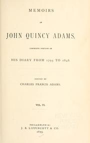 Cover of: Memoirs of John Quincy Adams by John Quincy Adams