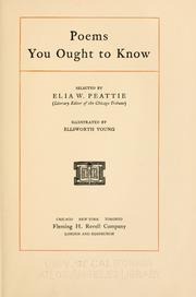 Cover of: Poems you ought to know