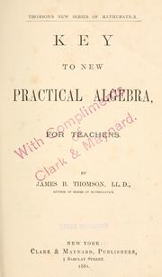 Cover of: Key to New practical algebra: for teachers.