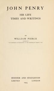 Cover of: John Penry: his life, times and writings