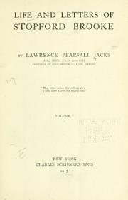 Cover of: Life and letters of Stopford Brooke by Jacks, L. P.