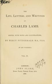 Cover of: Life, letters, and writings. by Charles Lamb