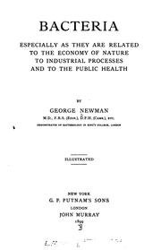 Cover of: Bacteria by Newman, George Sir