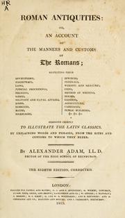 Cover of: Roman antiquities by Alexander Adam