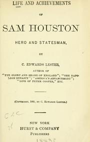 Cover of: Life and achievements of Sam Houston: hero and statesman