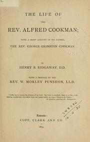 The life of the Rev. Alfred Cookman by Henry B. Ridgaway