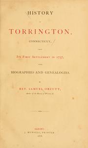 History of Torrington, Connecticut by Samuel Orcutt