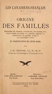 Les Canadiens-Français by N.-E Dionne