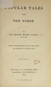 Cover of: Popular tales from the Norse by George Webbe Dasent
