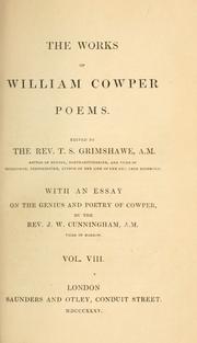 Cover of: The works of William Cowper by William Cowper