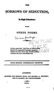 Cover of: The sorrows of seduction, in eight delineations, with other poems. by Mackenzie, William