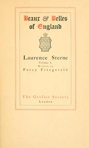 Cover of: Laurence Sterne ...