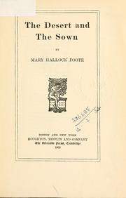 Cover of: The desert and the sown.