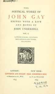 Cover of: The poetical works of John Gay by John Gay