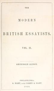 Miscellaneous essays by Archibald Alison