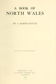 Cover of: A book of North Wales by Sabine Baring-Gould