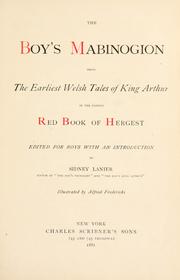 Cover of: The boy's Mabinogion by edited for boys with an introduction by Sidney Lanier ; illustrated by Alfred Fredericks.