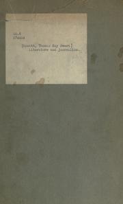 Cover of: Literature and journalism. by T. H. S. Escott
