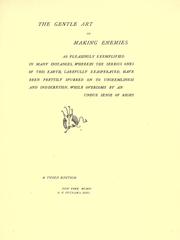 Cover of: The gentle art of making enemies by James McNeill Whistler