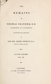 Cover of: Remains by Thomas Cranmer