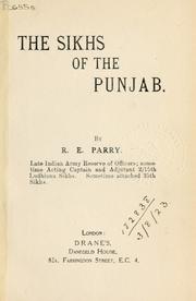 Cover of: The Sikhs of the Punjab. by Roy Edgardo Parry