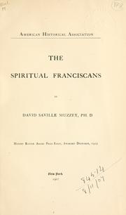 Cover of: The spiritual Franciscans. by Muzzey, David Saville