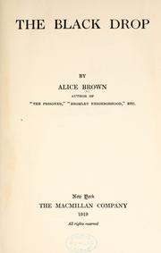 Cover of: The black drop