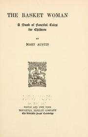 Cover of: The basket woman by Mary Austin