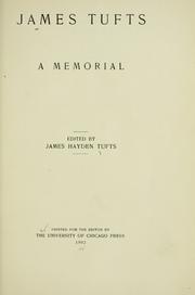 Cover of: James Tufts: a memorial