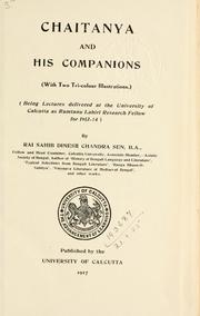 Cover of: Chaitanya and his companions (with two tri-colour illustrations)