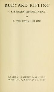 Rudyard Kipling by R. Thurston Hopkins, Joseph Simpson