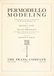 Cover of: Permodello modeling by Bonnie E. Snow