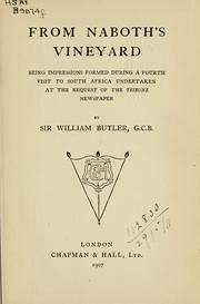 Cover of: From Naboth's vineyard by Sir William Francis Butler