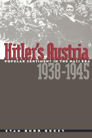 Cover of: Hitler's Austria by Evan Burr Bukey