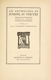 Cover of: An anthology of Jugoslav poetry: Serbian lyrics