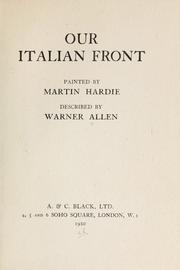 Cover of: Our Italian front