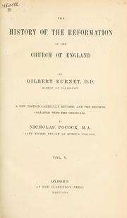 Cover of: The history of the Reformation of the Church of England by Burnet, Gilbert