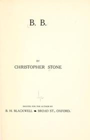 Cover of: B. B. by Christopher Stone
