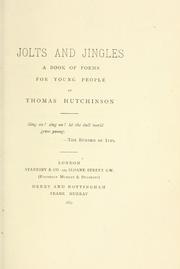 Cover of: Jolts and jingles: a book of poems for young people