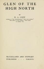 Cover of: Glen of the high north by H. A. Cody