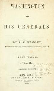 Cover of: Washington and his generals. by Joel Tyler Headley
