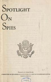 Cover of: Spotlight on spies.