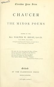 Cover of: The minor poems. by Geoffrey Chaucer