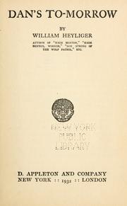 Cover of: Dan's to-morrow
