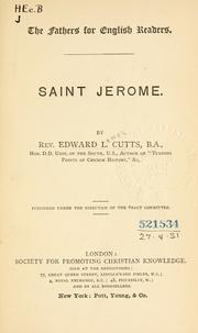 Cover of: Saint Jerome. by Cutts, Edward Lewes